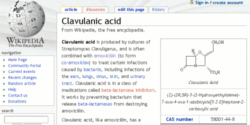 Wikipedia: Clavulanic Acid
